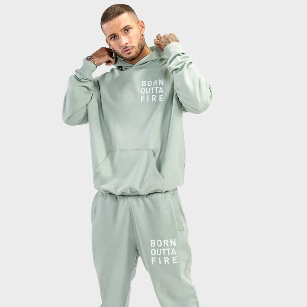 Aloe Hoody Born Outta Fire Hoody Front Print Only