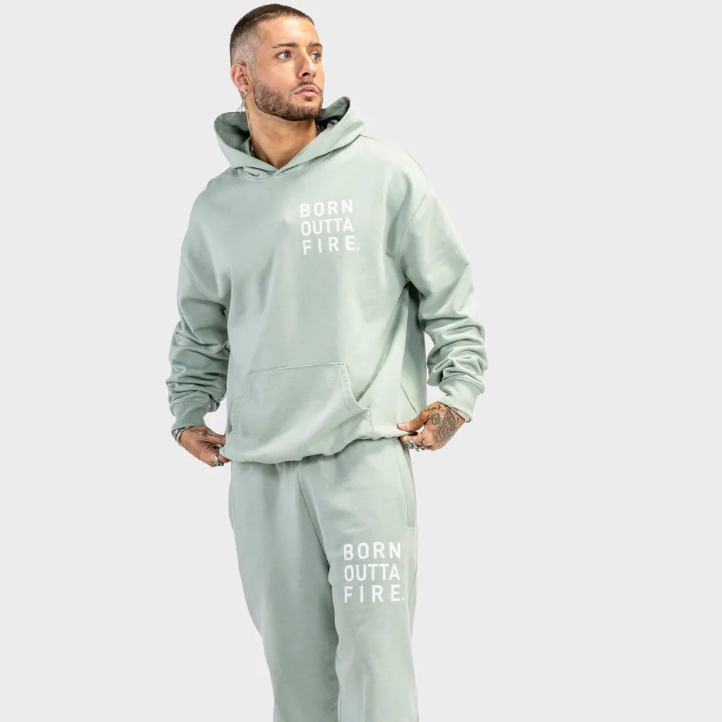 Aloe Hoody Born Outta Fire Hoody Front Print Only