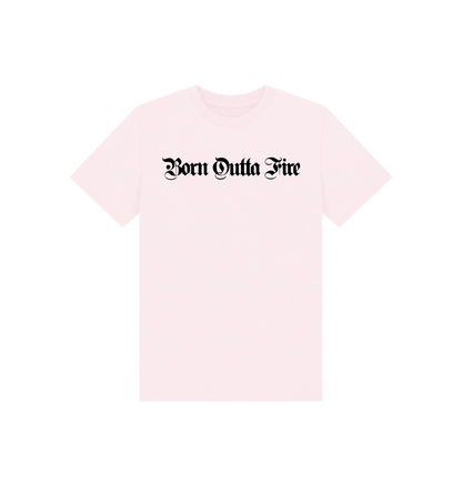 Pink Printed Kids T-Shirt Front