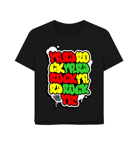 Black Yardrock Bombsquad Relaxed Fit Women's T-Shirt