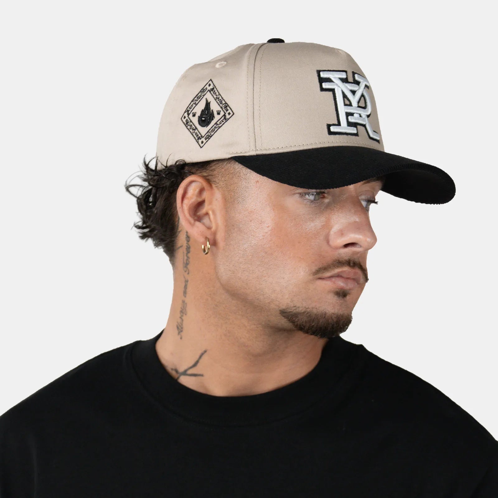 Yardrock x Born Outta Fire 5-Panel Cap - Beige