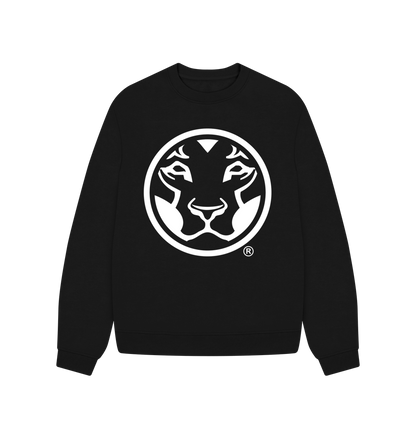 Black Printed Sweater Front
