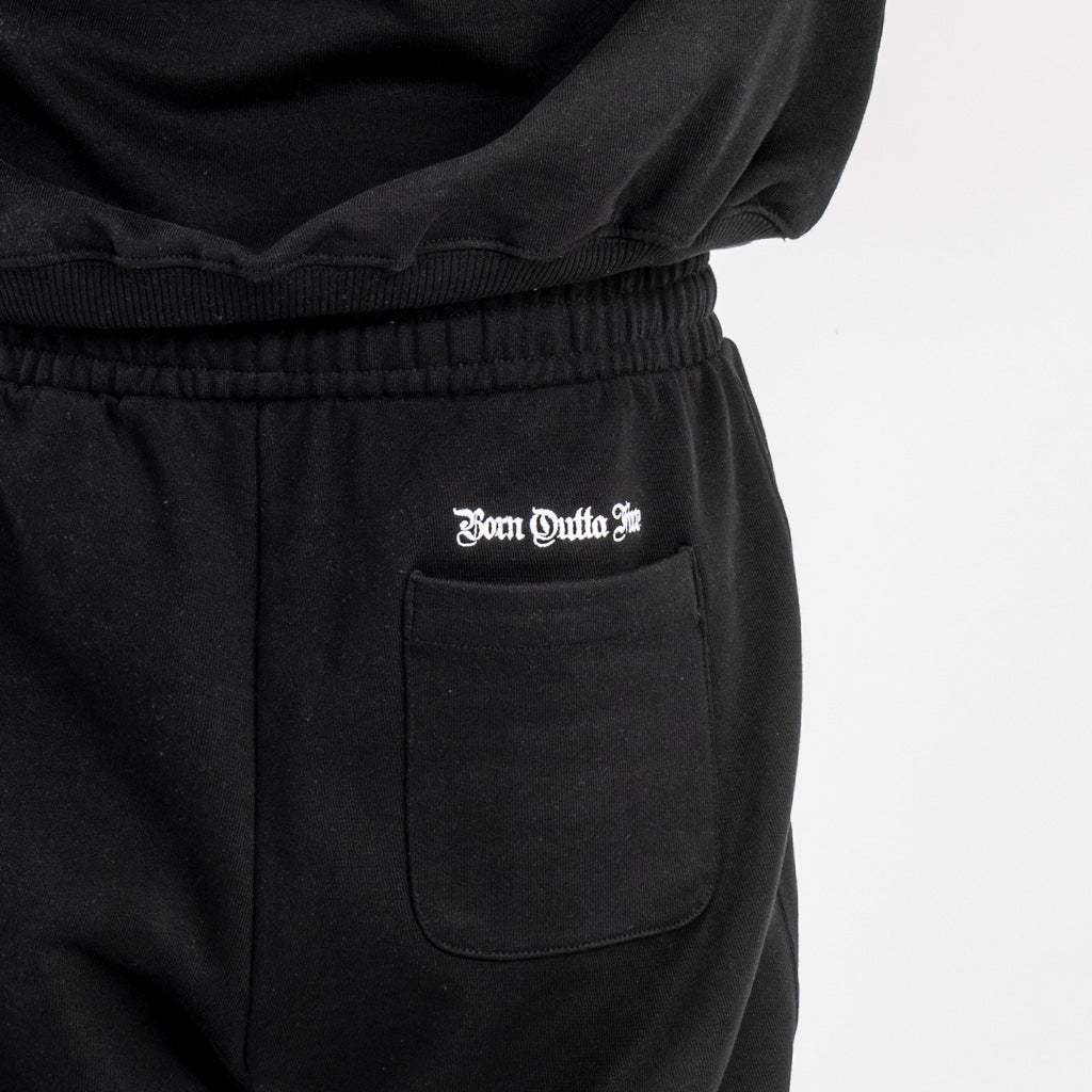 back streetwear joggers with back embroidery detail