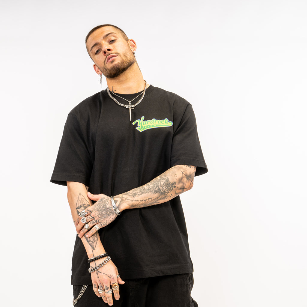 Black Relaxed Fit Yardrock Clothing Swoosh T Shirt