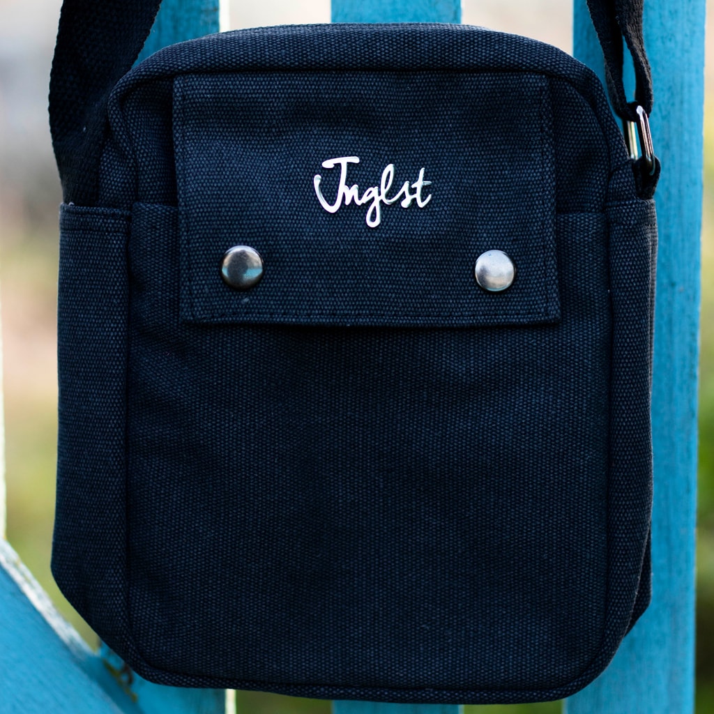 Black Cross Body Canvas Bag by Jnglst Clothing
