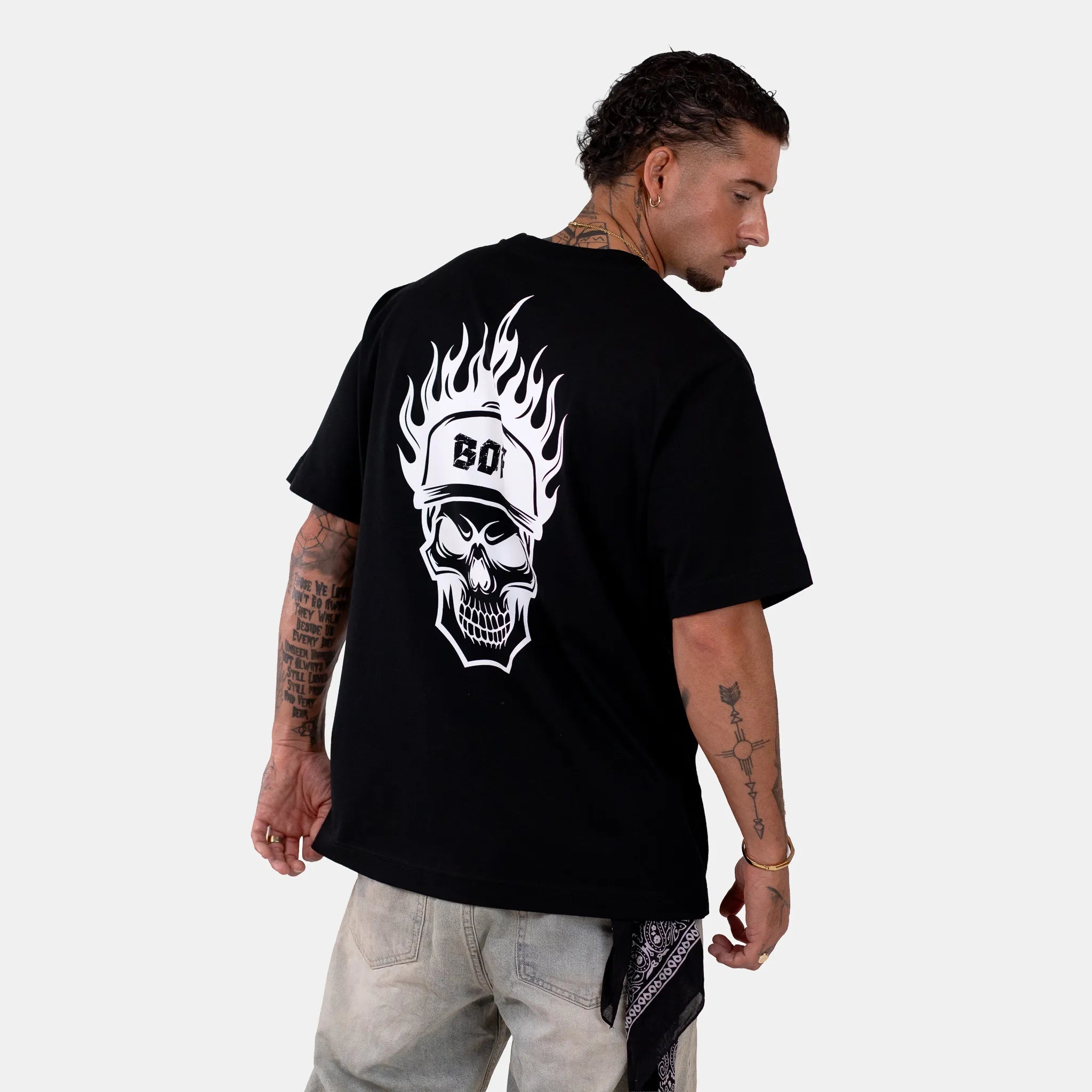 Born Outta Fire BOF Skull T-Shirt - Black