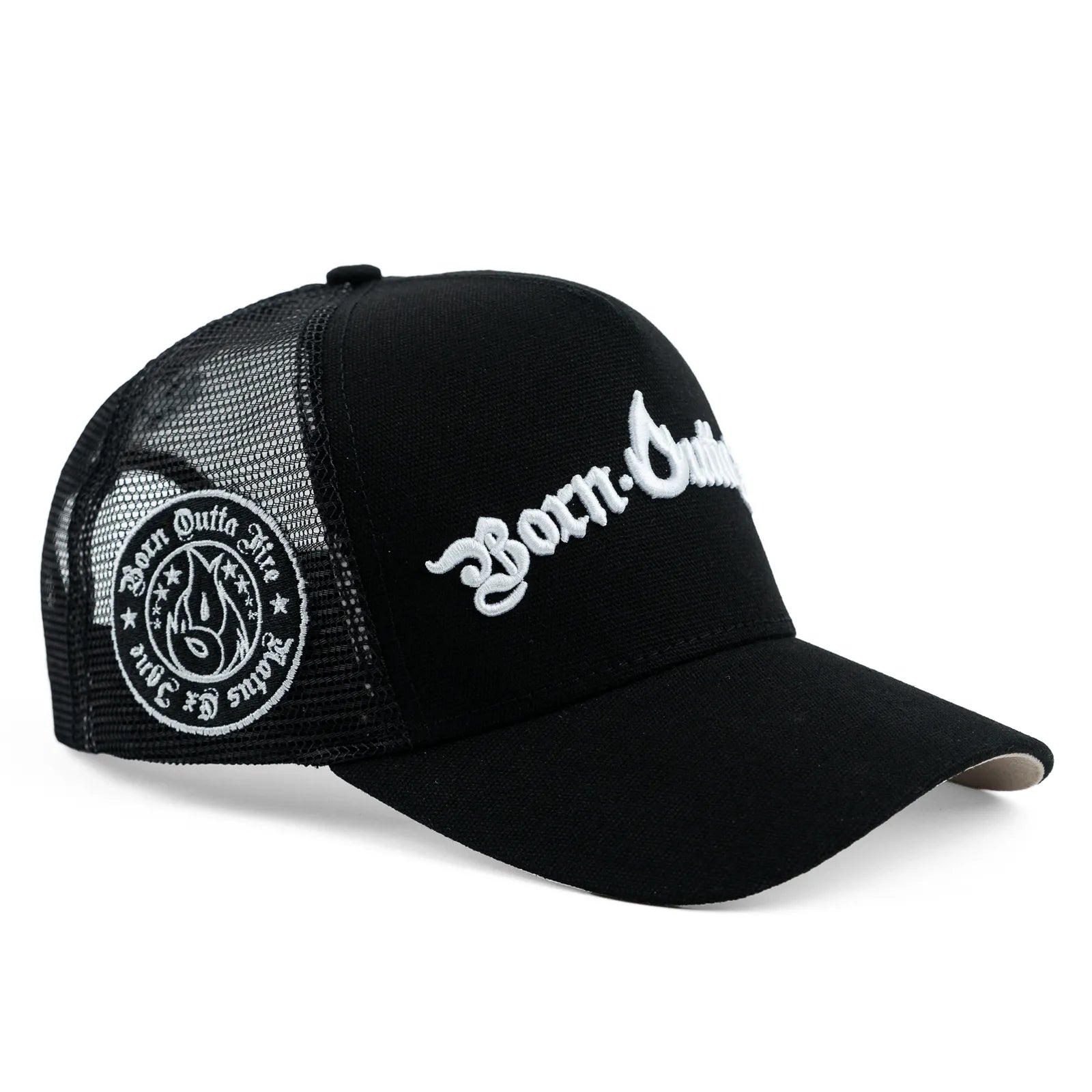 Born Outta Fire Trucker Cap - Black