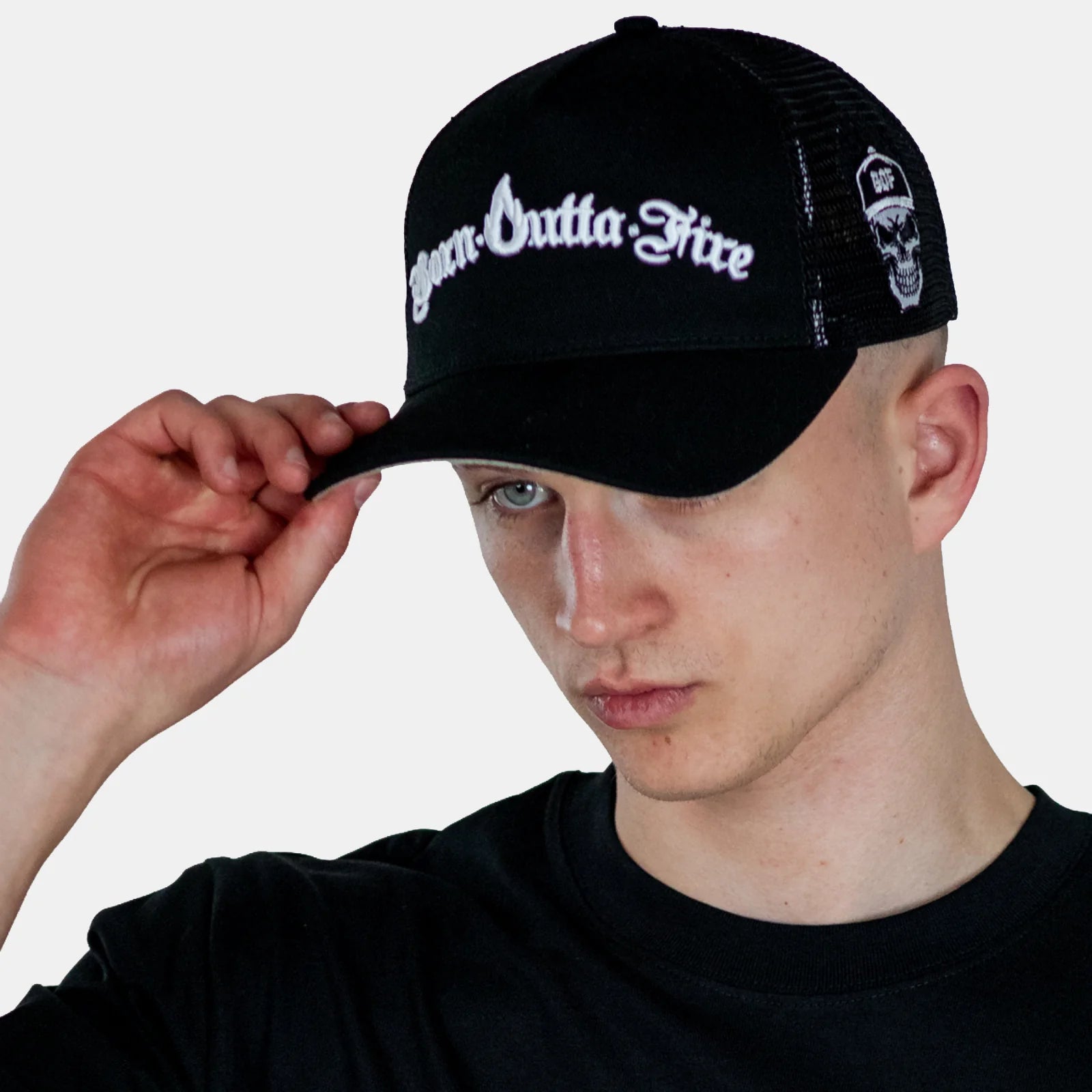 Born Outta Fire Trucker Cap - Black