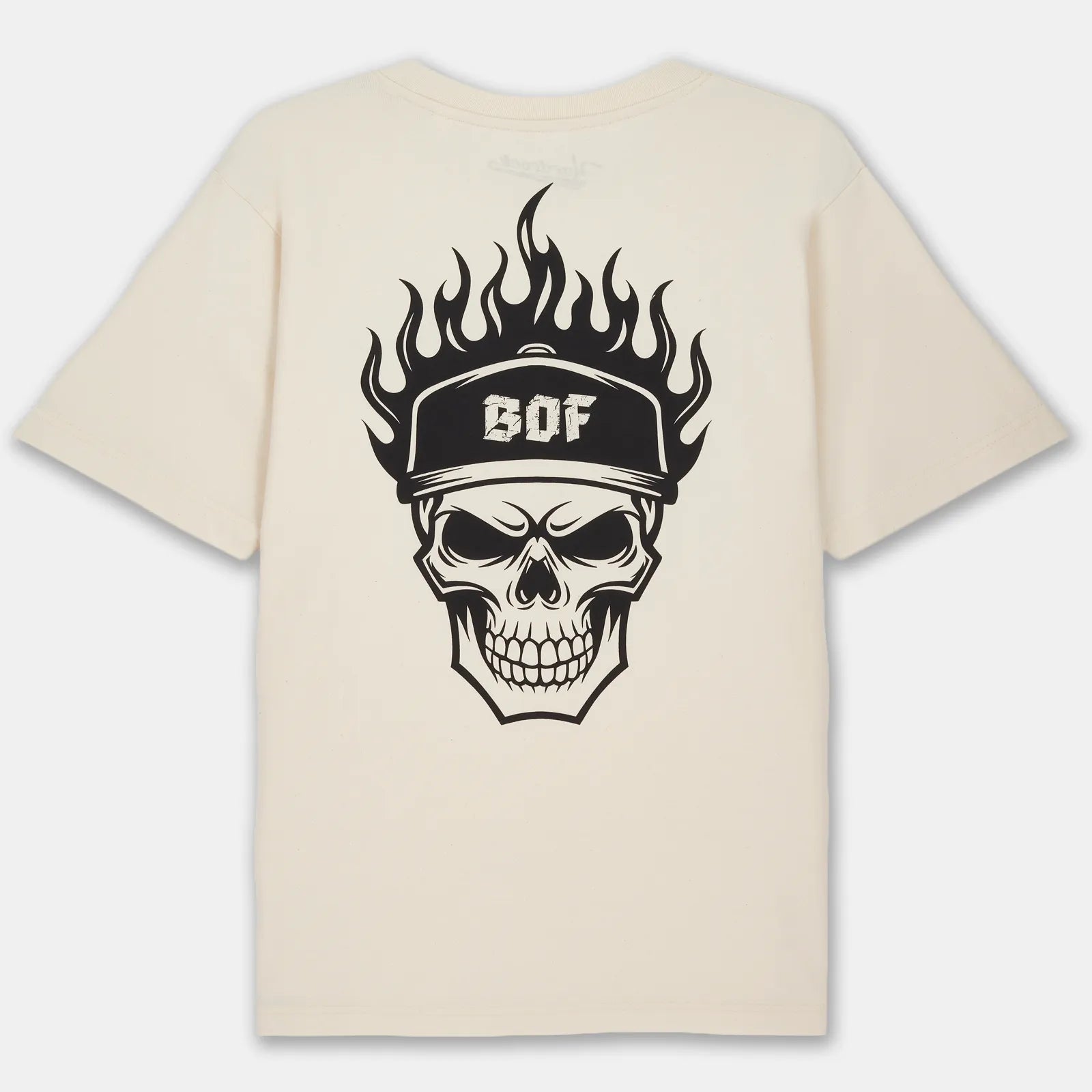 Born Outta Fire BOF Skull T-Shirt - Natural