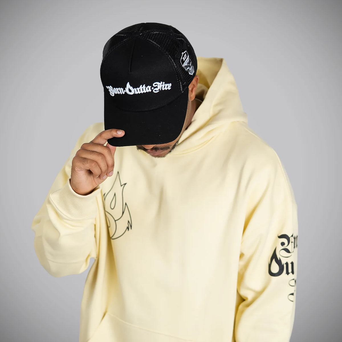 Born Outta Fire Streetwear Butter Hooded Top