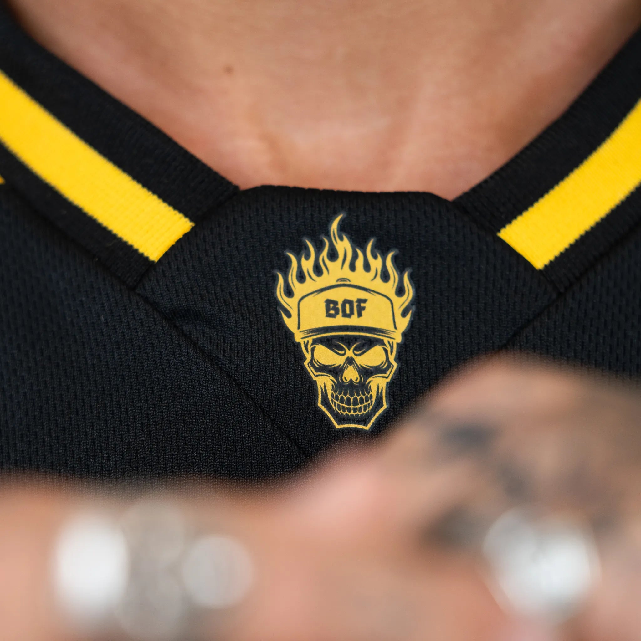 Born Outta Fire American Football Jersey - Black/Yellow