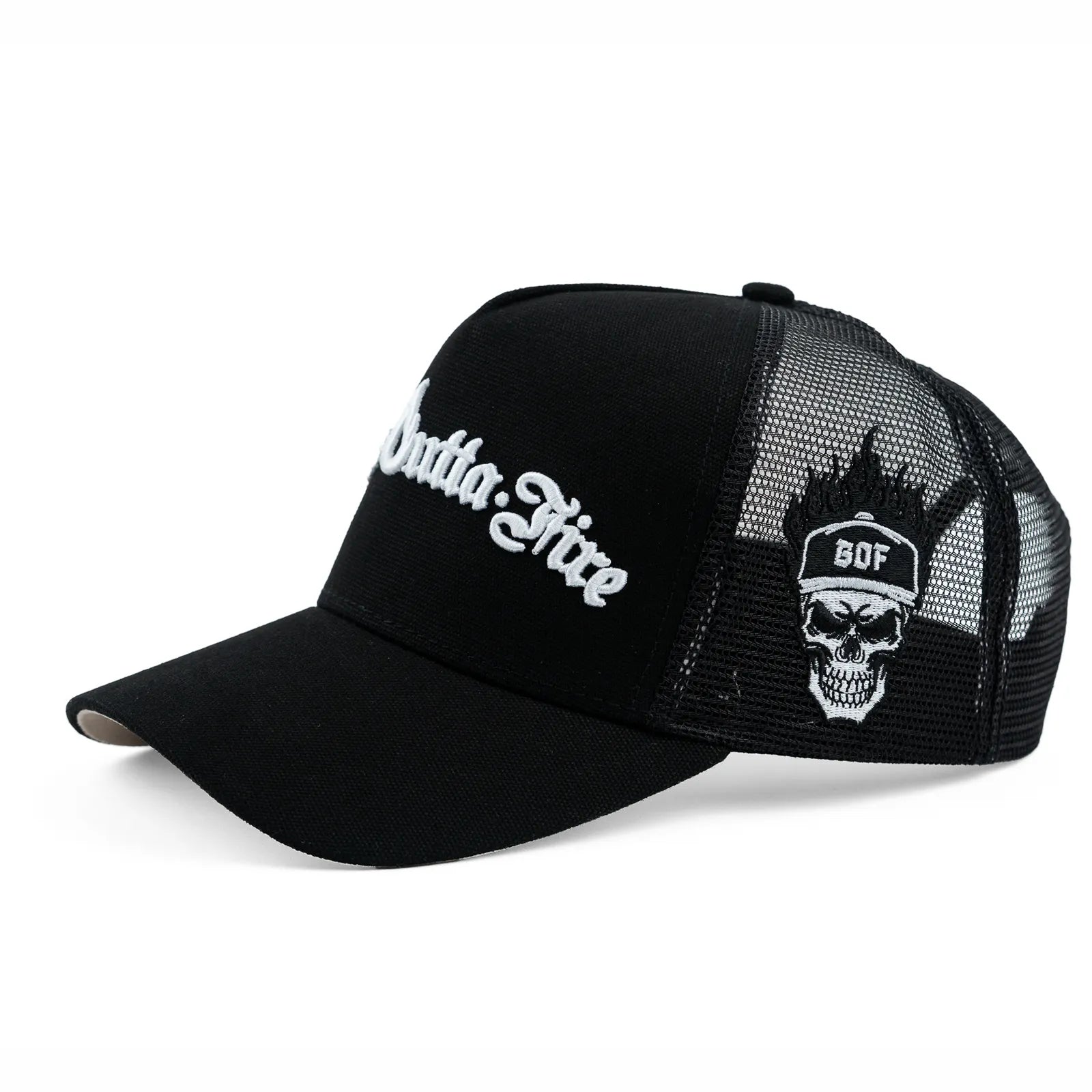 Born Outta Fire Trucker Cap - Black
