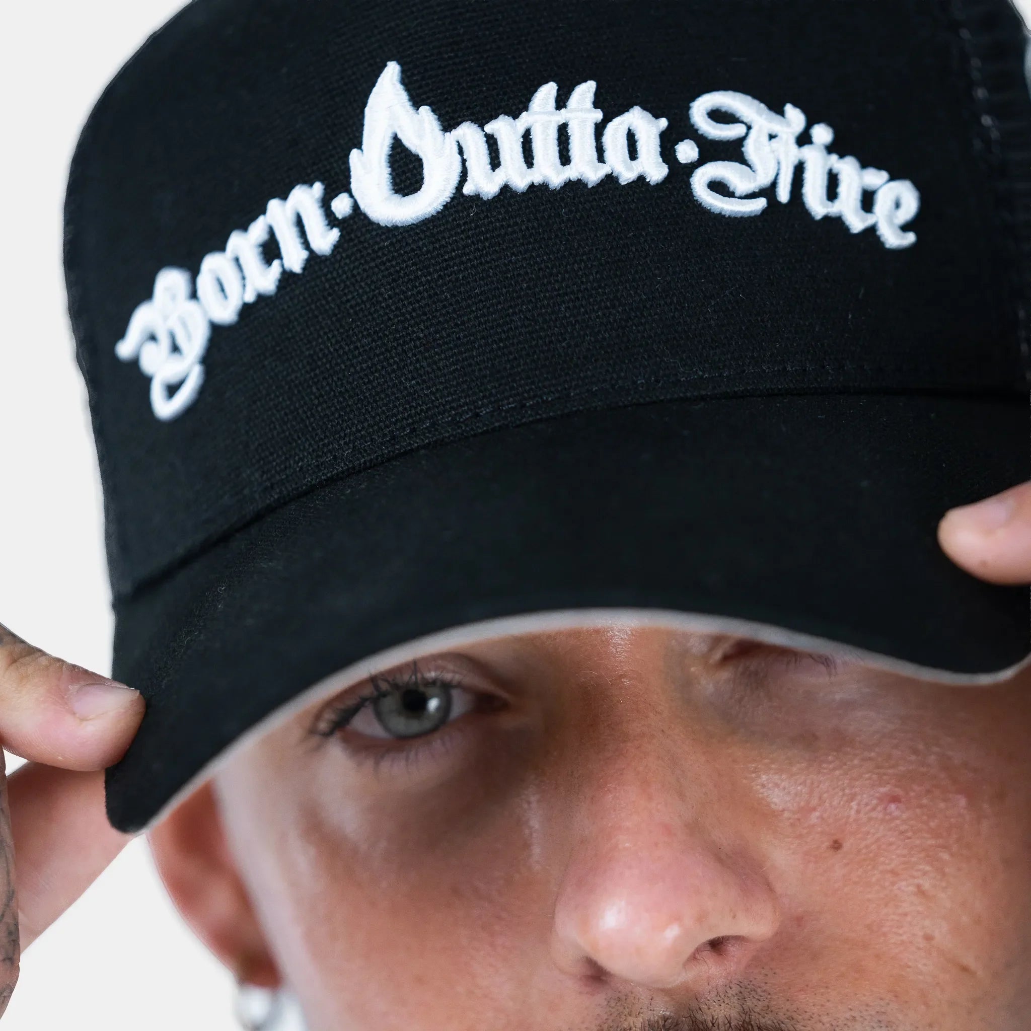 Born Outta Fire Trucker Cap - Black