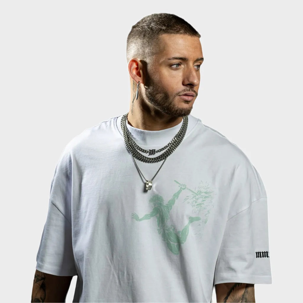 White Vulcan Oversized Aloe God of Fire T-Shirt