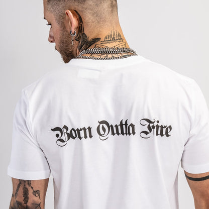 white born outta fire large back print