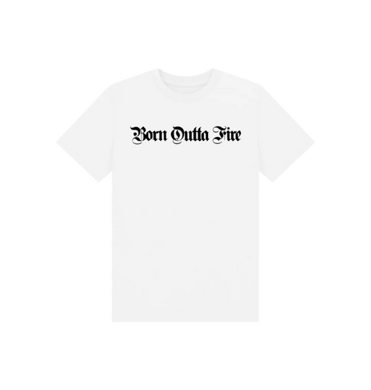 White Born Outta Fire Kids T-Shirt