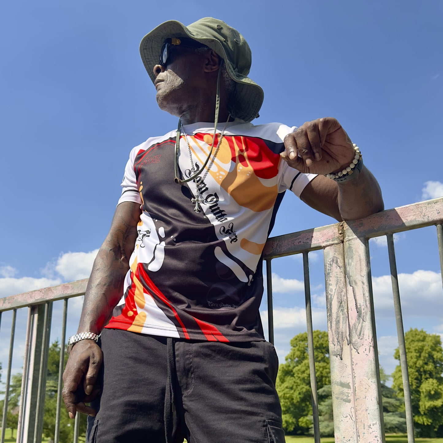 Born Outta Fire Football Shirt from Yardrock