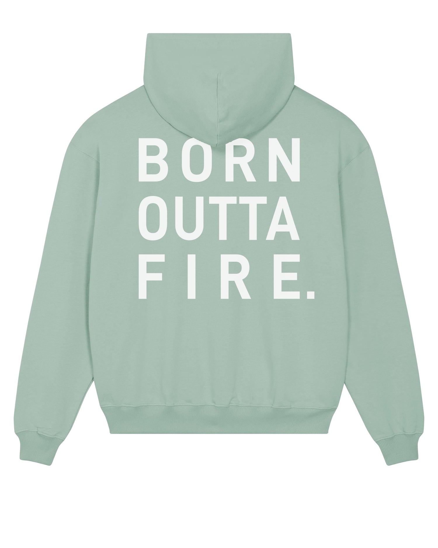 Born Outta Fire Aloe coloured Drum and Bass Hooded Top