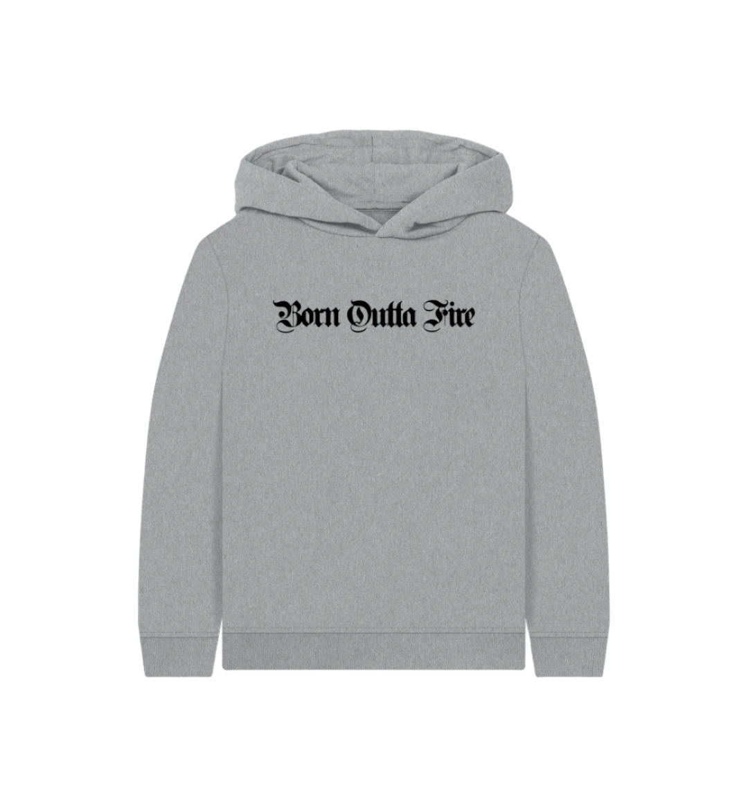 Athletic Grey Born Outta Fire Kids Hoody