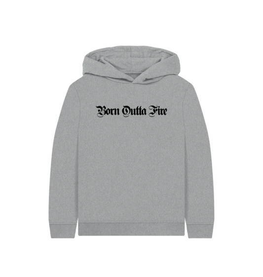 Athletic Grey Born Outta Fire Kids Hoody