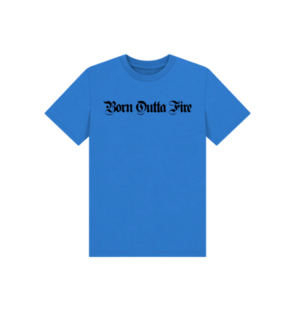Bright Blue Born Outta Fire Kids T-Shirt