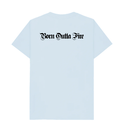 Sky blue Born Outta Fire Yardrock t shirt