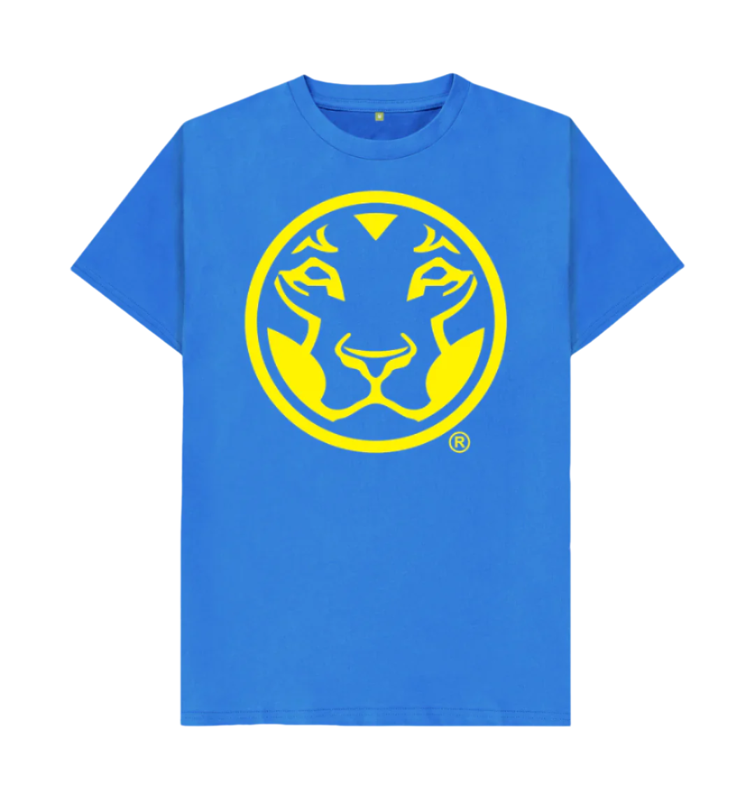 Bright Blue Yardrock Classics Yellow Lion Dark T-Shirt