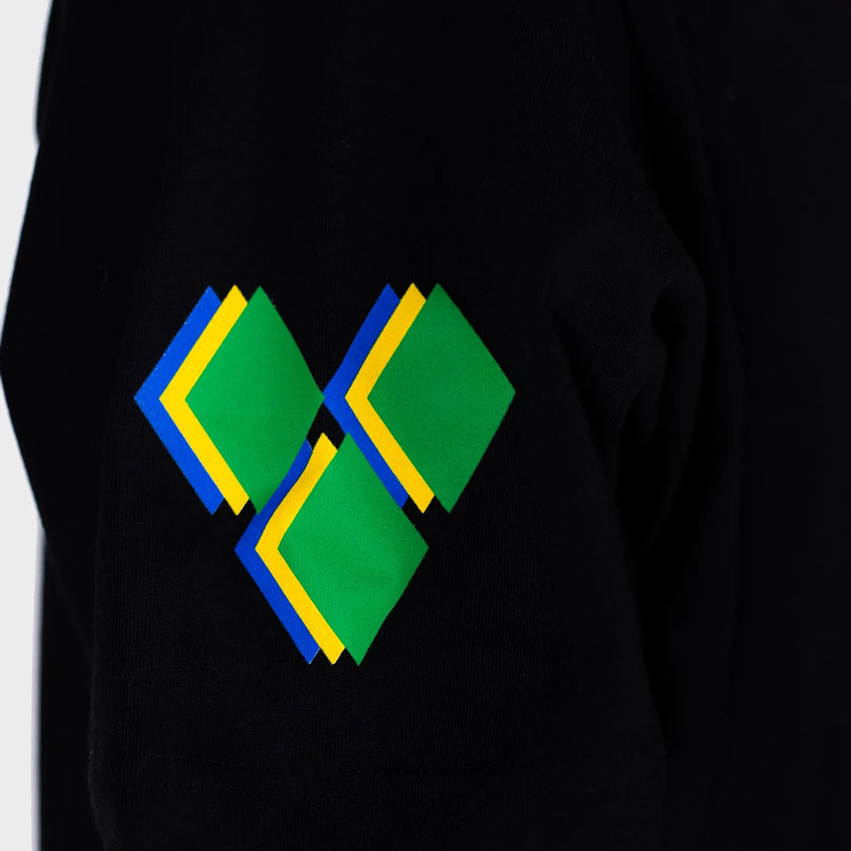 Black Relaxed Fit Diamonds T-Shirt