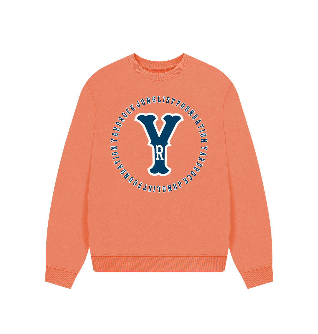 Apricot YR Vintage Blue and White Oversized Women's Sweatshirt