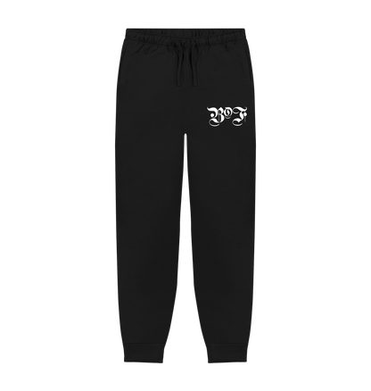 Black Printed Mens Joggers Front
