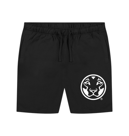 Black Printed Mens Shorts Front