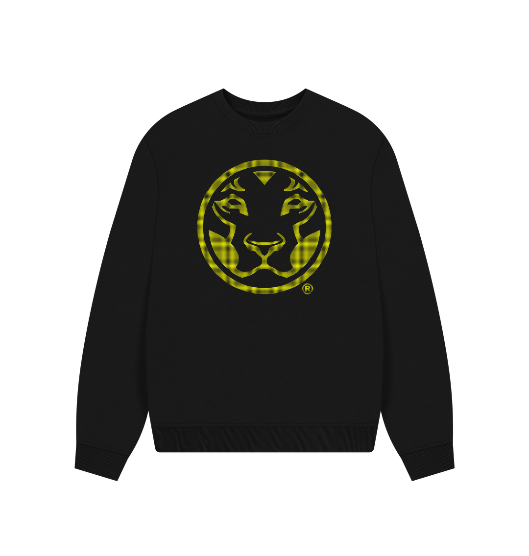 Black Printed Sweater Front