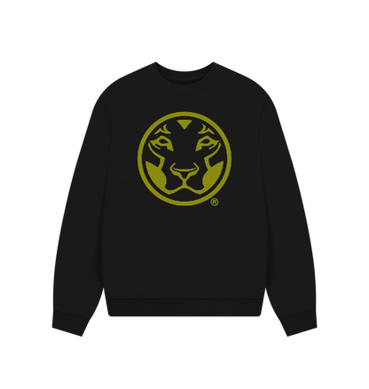 Black Printed Sweater Front