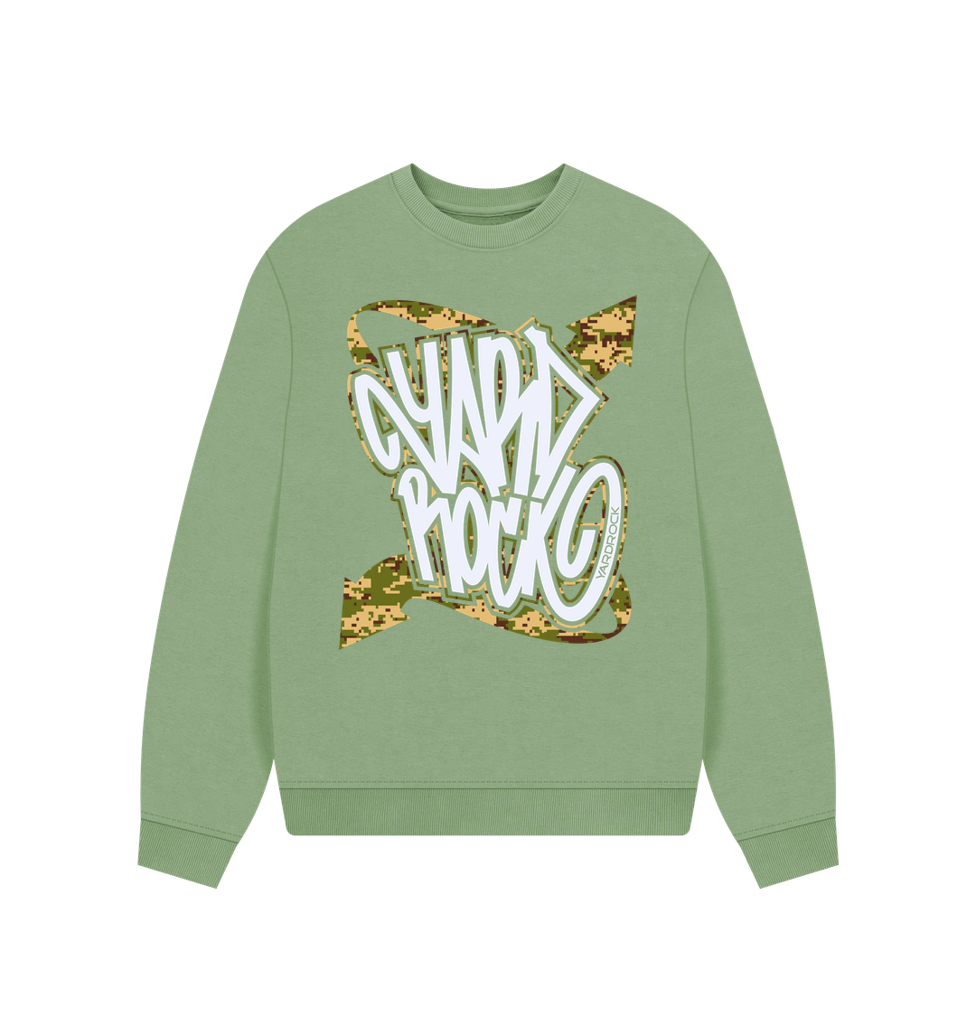 Sage Printed Sweater Front