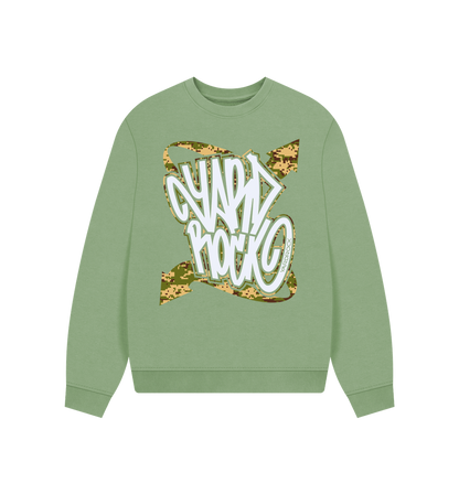 Sage Printed Sweater Front