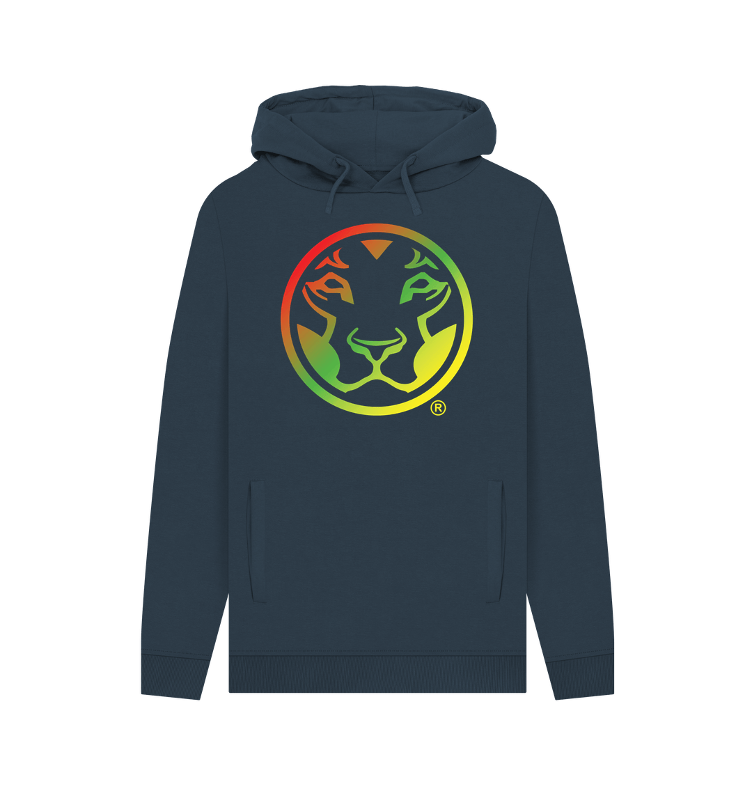 Navy Printed Hoody Front