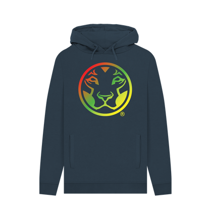 Navy Printed Hoody Front