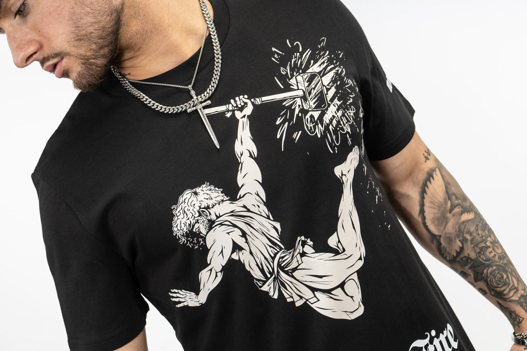 Sand Print Vulcan God of Fire T Shirt