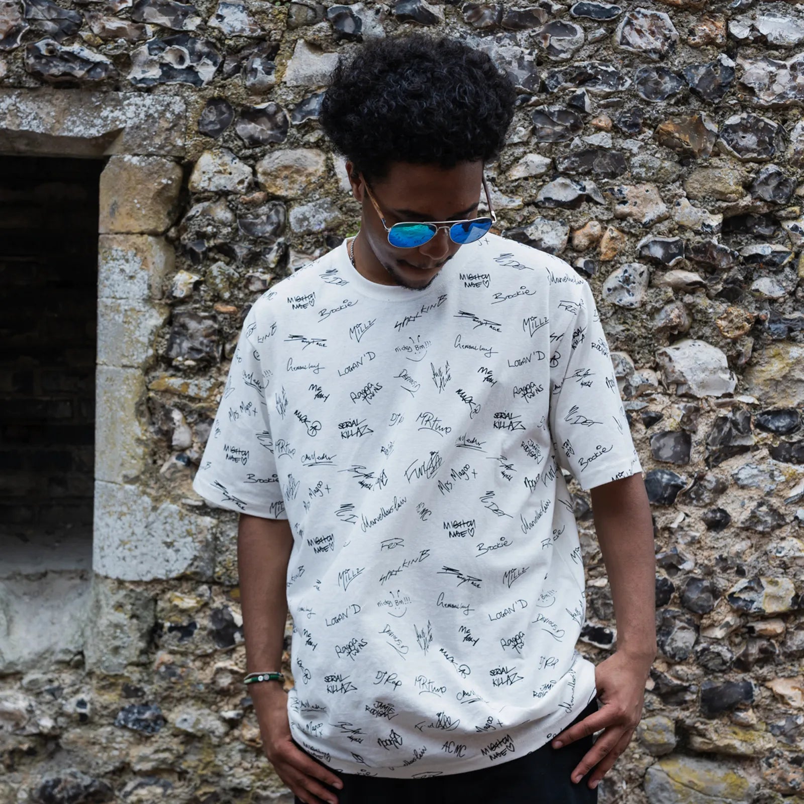 Junglist Network x THTC Legends Signature T-Shirt White