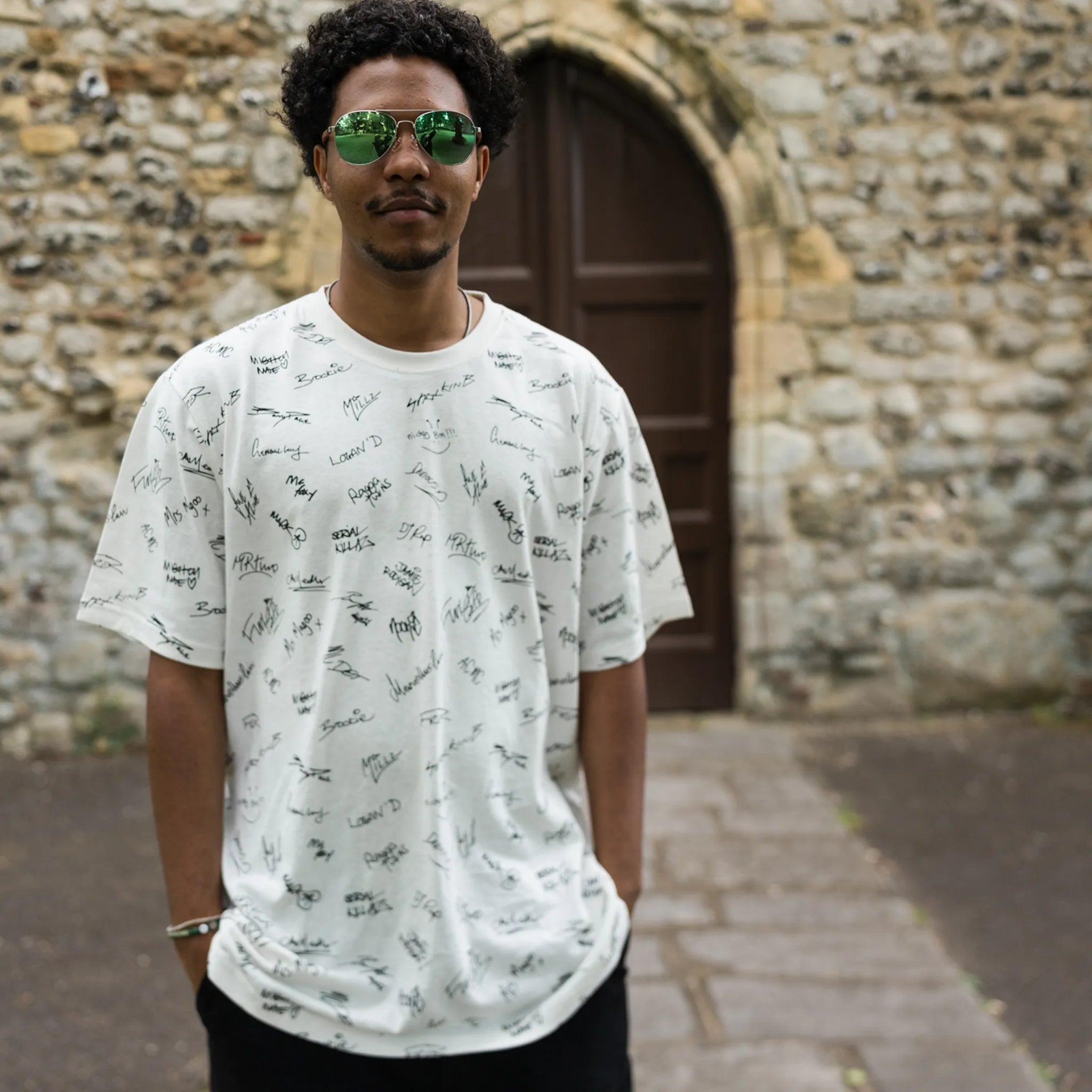 Junglist Network x THTC Legends Signature T-Shirt White