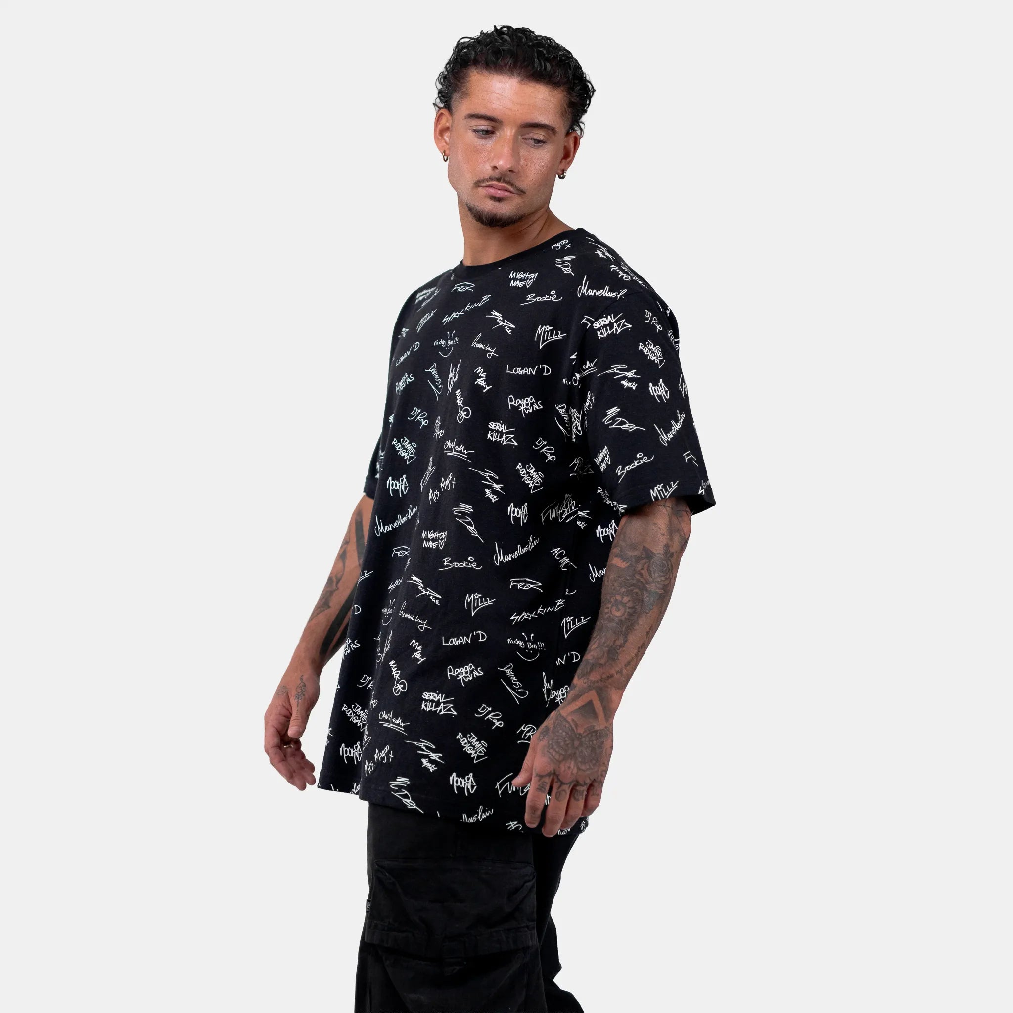 Junglist Network x THTC Legends Signature T-Shirt Black