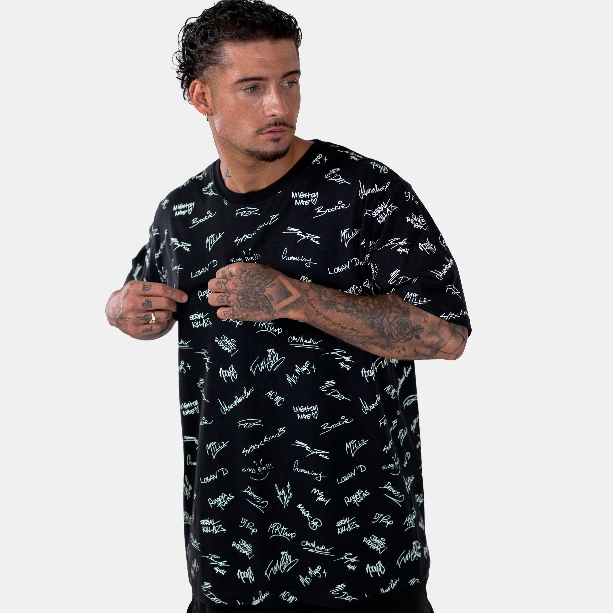 Junglist Network x THTC Legends Signature T-Shirt Black