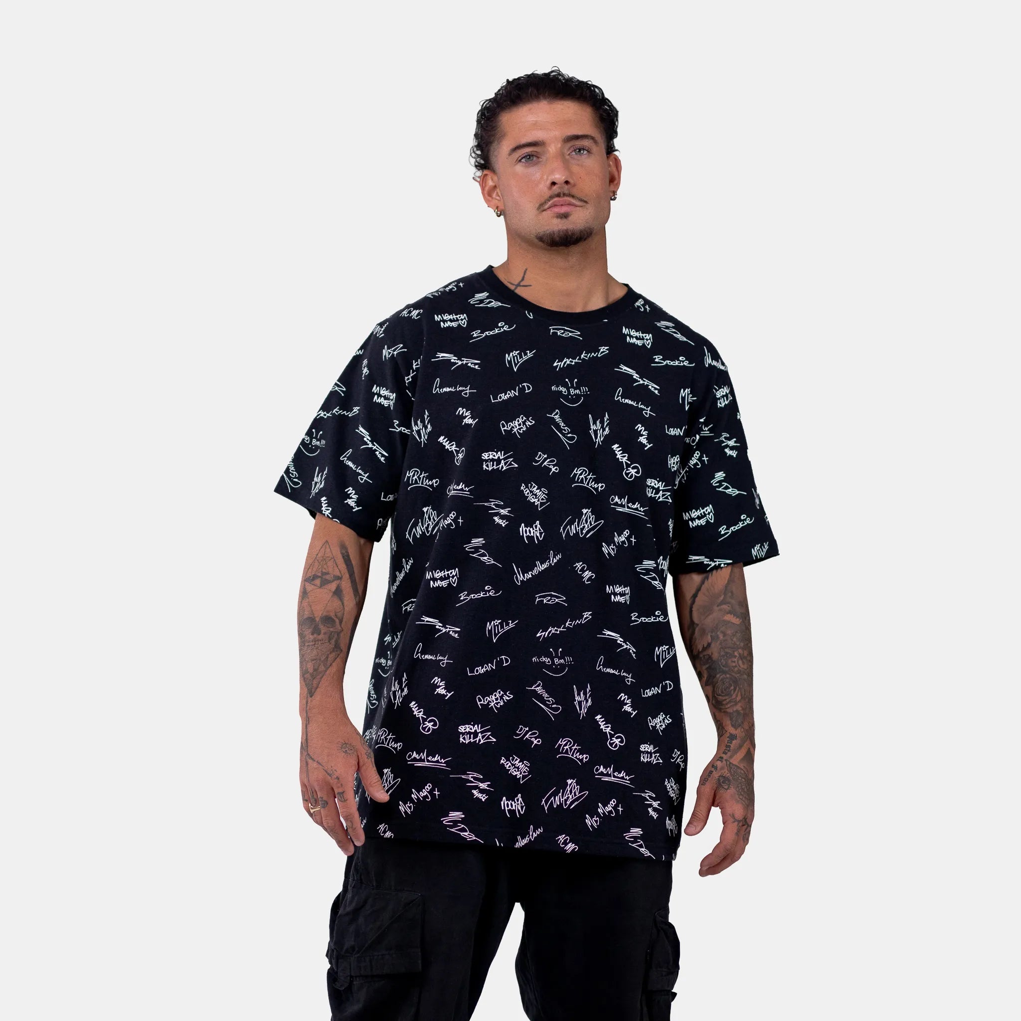 Junglist Network x THTC Legends Signature T-Shirt Black