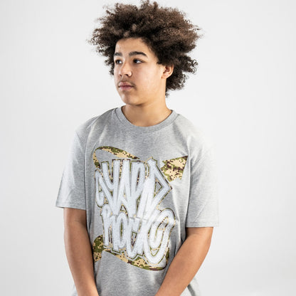 Grey Graffiti Tag T Shirt