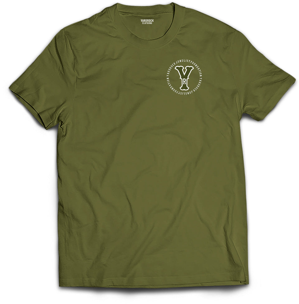Junglist Yardrock Back To Back Front Streetwear Tee