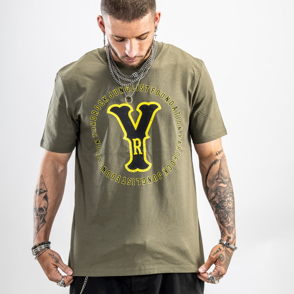 Khaki Drum and Bass Streetwear tee