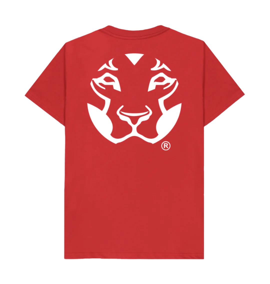 Red Yardrock lion junglist tee shirt back