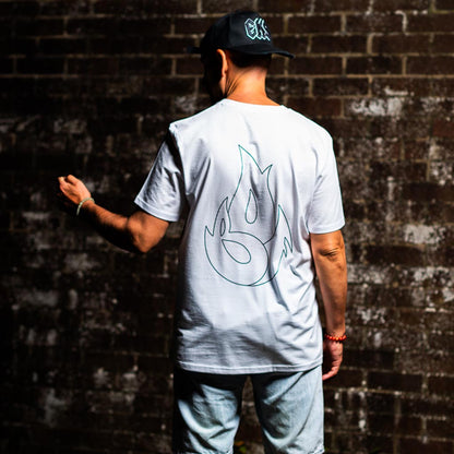 White Amber Shift T Shirt back