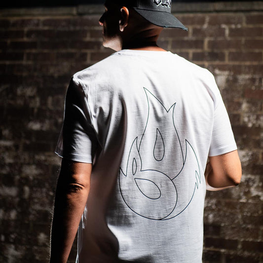 White Amber Shift Born Outta Fire Tee