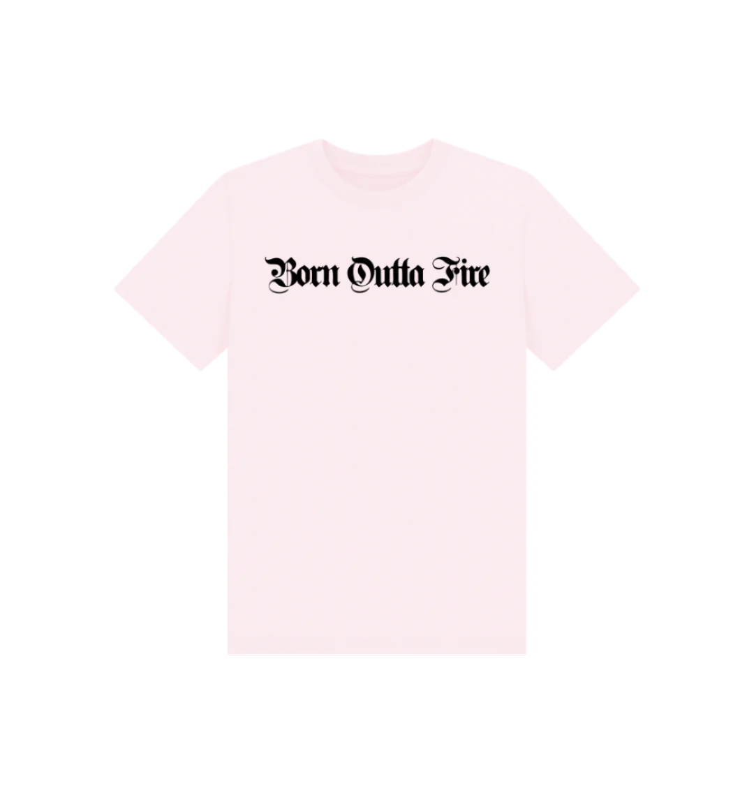 Pink Born Outta Fire Kids T-Shirt